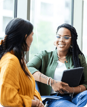 Financial advisor meeting with client